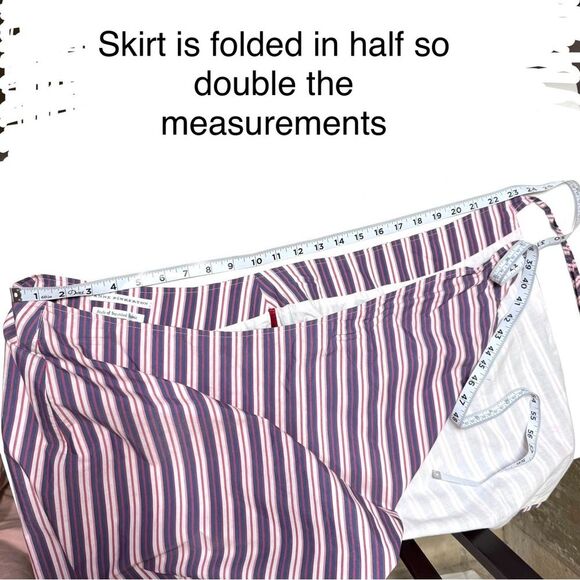 Anne Pinkerton Vintage Striped Mini Wrap Skirt S - Picture 10 of 10